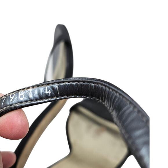 Stuart Weitzman 41 Nunaked Heeled Sandal Black Leather Minimalist Open Toe Ankle - Picture 7 of 7